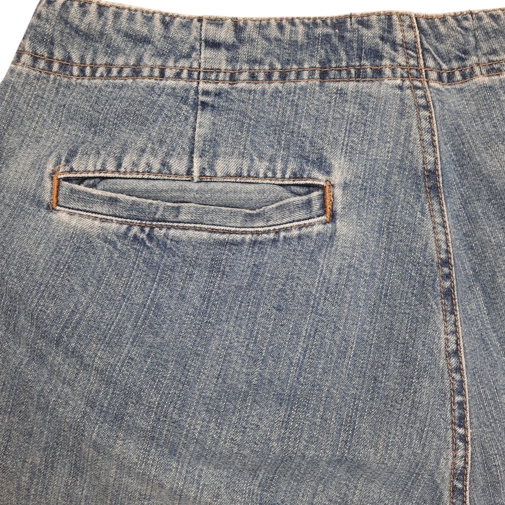 Old Navy VTG 90'S Wide Leg Crop/Capri Baggy Cotton Blue Jeans SZ 6 - Picture 10 of 10